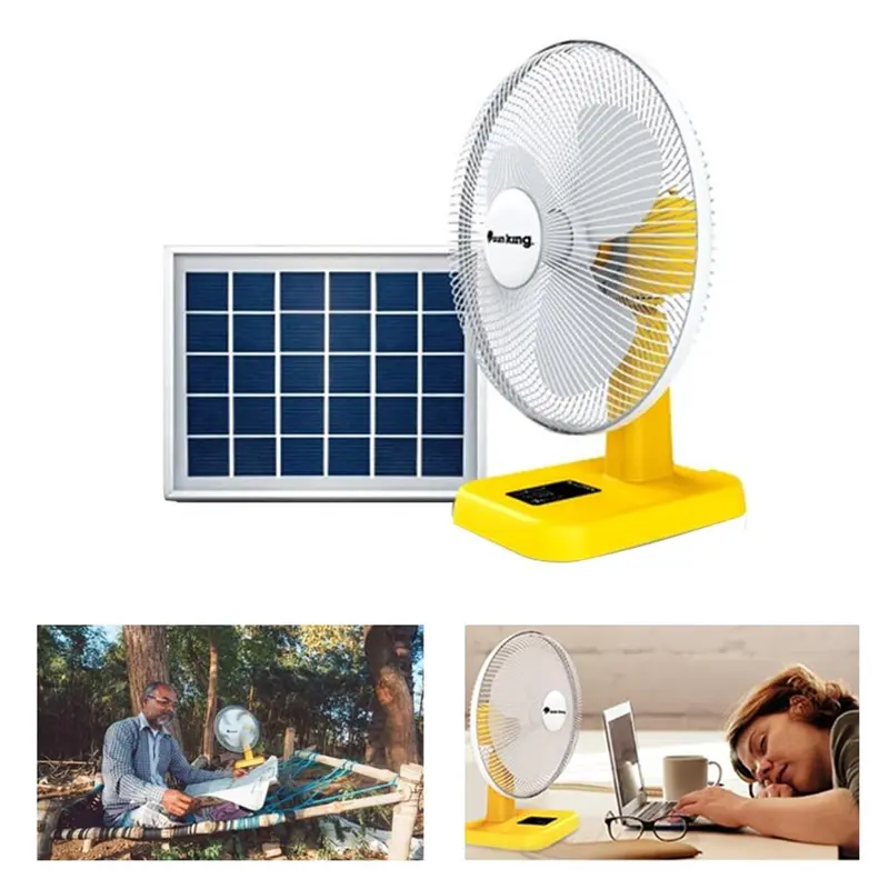 Sun King 16 inch Solar Powered Portable Fan, Cooling Time Up to 18 hrs